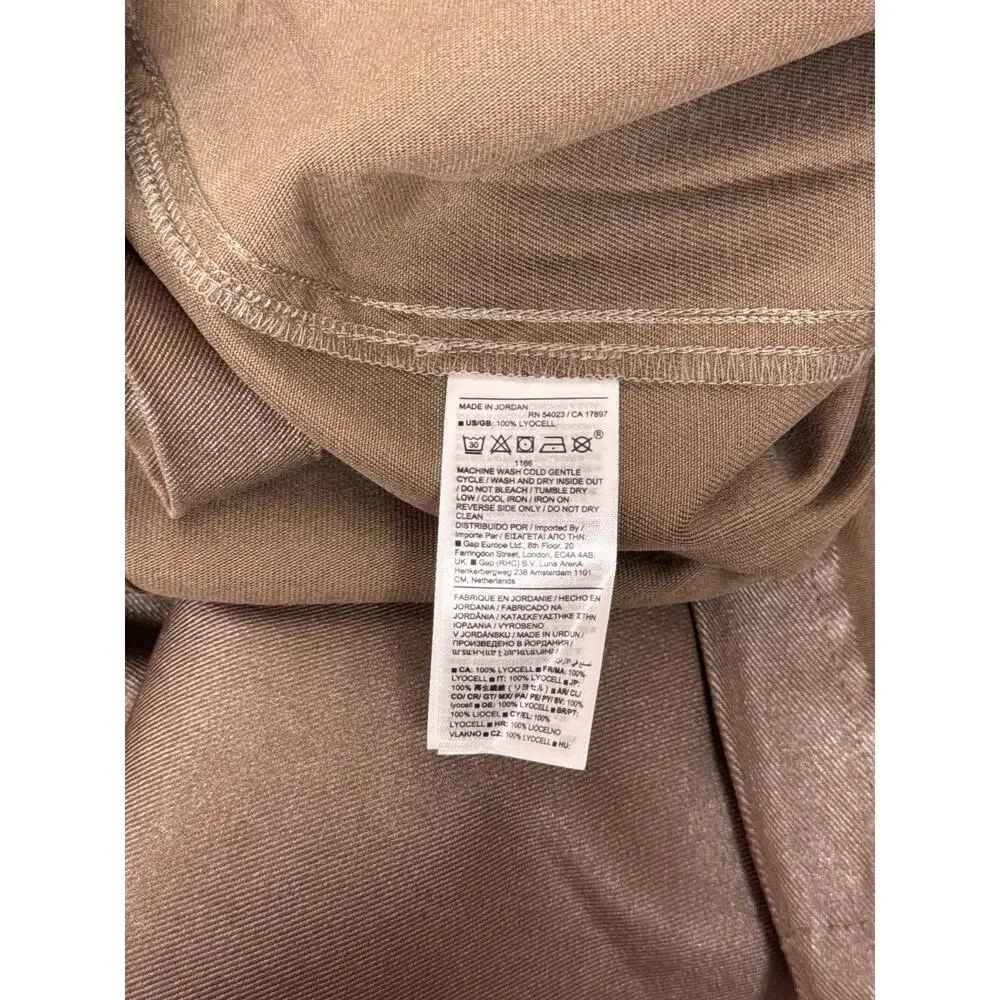 Banana Republic Pearl Metallic Denim Maxi Skirt 18 Womens